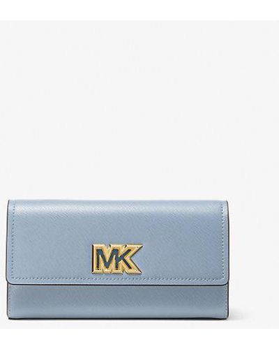 Michael Kors Mimi Large Saffiano Leather Bi-fold Wallet - Blue