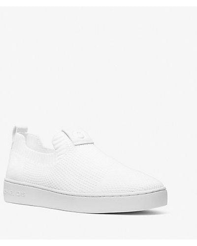 Michael Kors Juno Stretch Knit Slip-on Sneaker - White