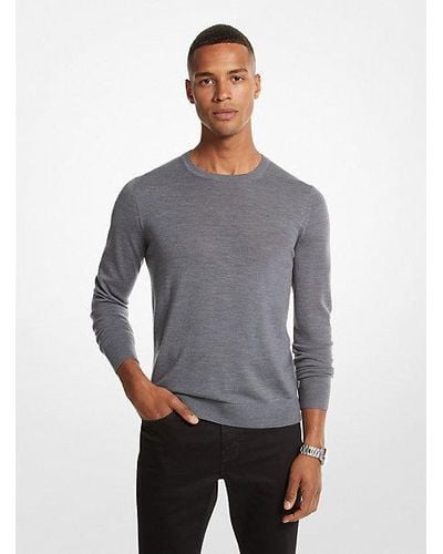 Michael Kors Mk Merino Wool Sweater - Grey