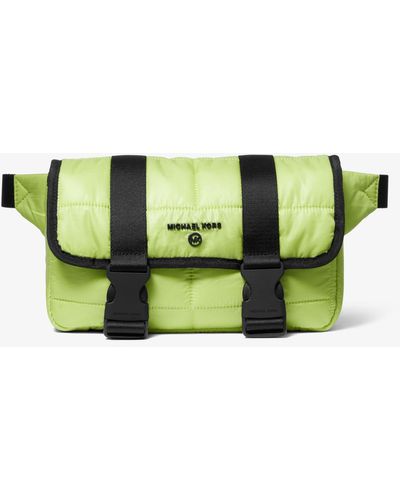 Michael Kors Brooklyn Quilted Recycled Polyester Sling Pack - Green