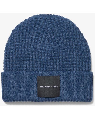 Michael Kors Bonnet en tricot avec logo - Bleu