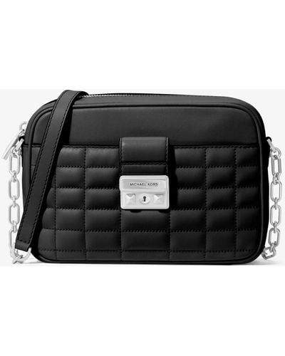 Michael Kors Tribeca Medium Quilted Leather Camera Bag - Black