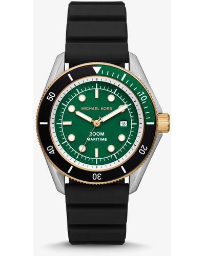Michael Kors Reloj Maritime oversize de silicona - Verde
