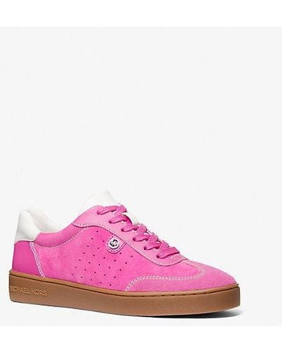 MICHAEL Michael Kors Scotty Suede Sneaker - Pink