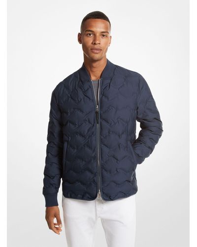 Michael Kors Quilted Jacket in Blue for Men | Lyst UK