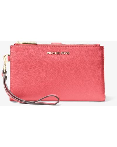 Michael Kors Adele Pebbled Leather Smartphone Wallet - Pink