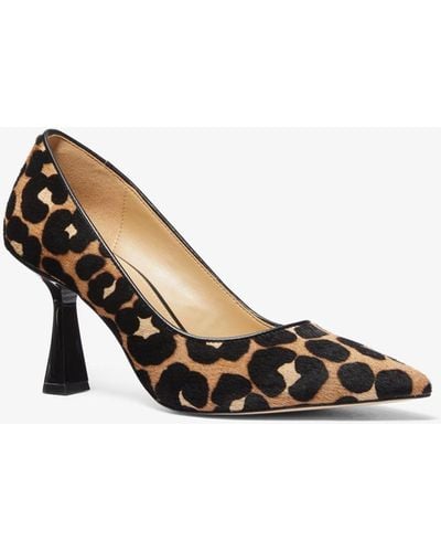 Michael kors best sale leopard print heels