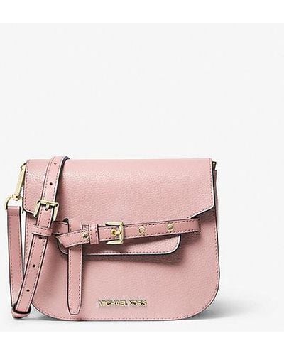 Michael Kors Emilia Small Leather Crossbody Bag - Pink