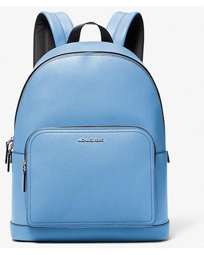 Michael Kors Cooper Pebbled Leather Commuter Backpack - Blue