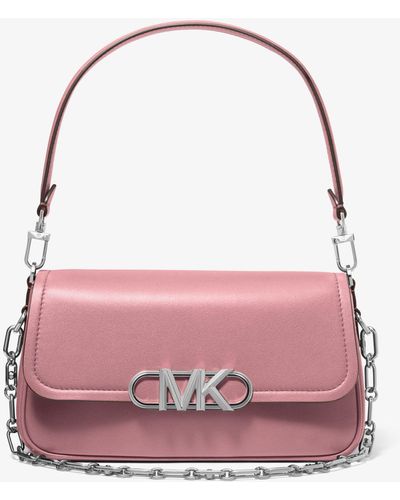 MICHAEL Michael Kors Parker Medium Leather Shoulder Bag - Pink