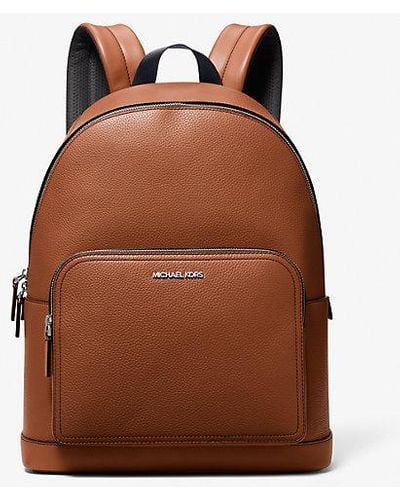 Michael Kors Cooper Pebbled Leather Commuter Backpack - Brown