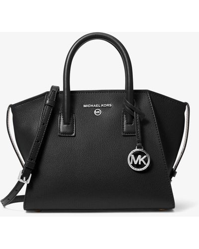 MICHAEL Michael Kors Petit sac Avril en cuir à glissière supérieure - Noir