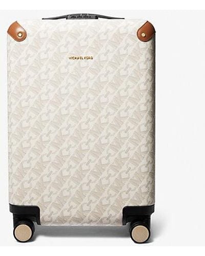 Michael Kors Mk Empire Signature Logo Suitcase - Natural