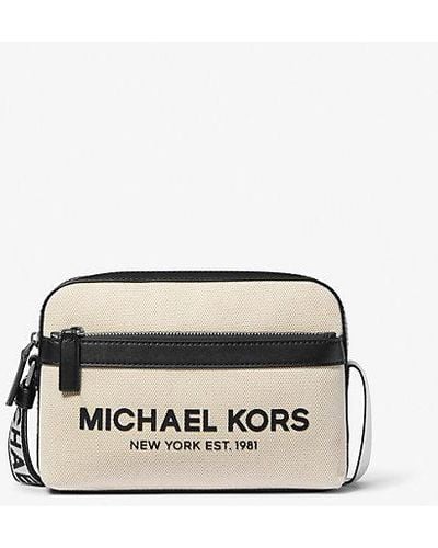Michael Kors Cooper Cotton Canvas Utility Crossbody Bag - Gray