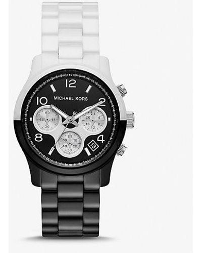 Michael Kors Runway Two-tone Ceramic Watch - Black