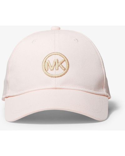 Michael Kors Logo Embroidered Cotton Baseball Hat - Pink