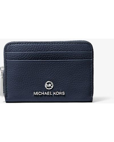 MICHAEL Michael Kors Petit portefeuille Jet Set en cuir grainé - Bleu