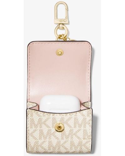 Michael Kors Logo Clip Case For Apple Airpods® - Pink