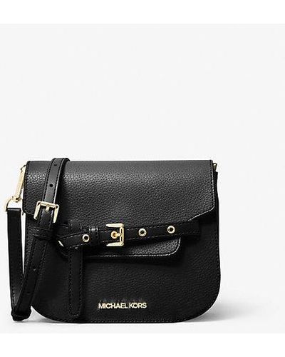 Michael Kors Emilia Small Leather Crossbody Bag - Black