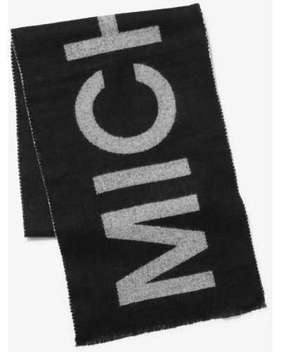 Michael Kors Oversized Logo Knit Scarf - Black