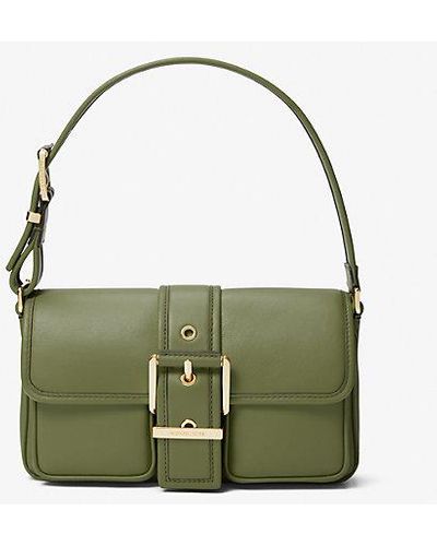 Michael Kors Colby Medium Leather Shoulder Bag - Green