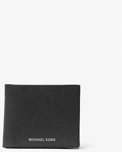 Michael Kors Harrison Saffiano Leather Billfold Wallet - White