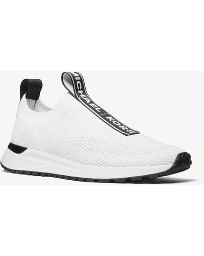 MICHAEL Michael Kors Sneaker Bodie slip-on in mesh con logo - Bianco
