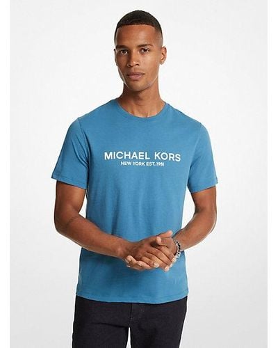 Michael Kors Logo Cotton T-shirt - Blue