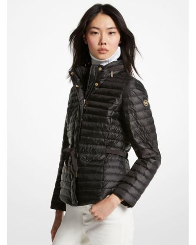 Michael Kors Quilted Packable Puffer Jacket - Black