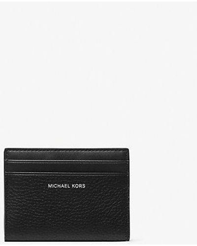 Michael Kors Mk Hudson Pebbled Leather Bifold Wallet - White