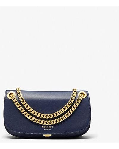 Michael Kors Christie Mini Leather Envelope Bag - Blue