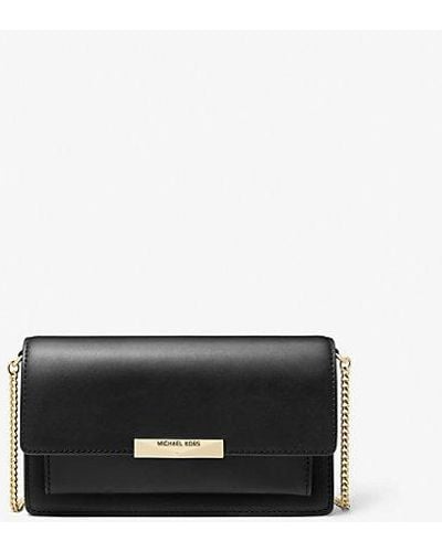 Michael Kors Jade Extra-small Leather Crossbody Bag - Gray