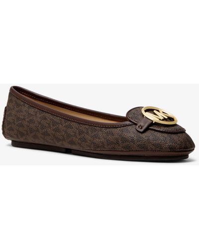 MICHAEL Michael Kors Lillie Logo Moccasin - Brown