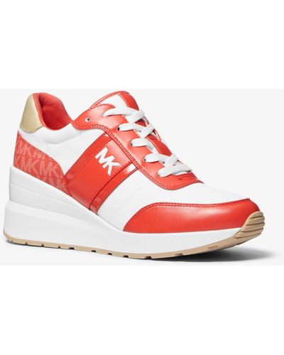 Michael Kors Sneaker Mabel in tela - Rosso