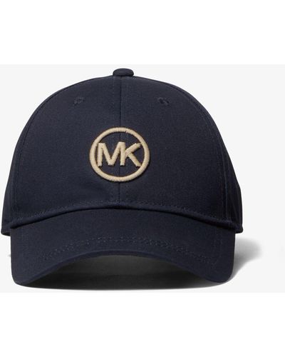 Michael Kors Logo Embroidered Cotton Baseball Hat - Blue