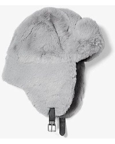 Michael Kors Faux Fur Trapper Hat - Gray