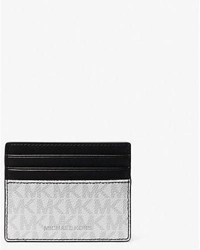 Michael Kors Greyson Logo Tall Card Case - White