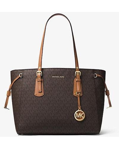 Michael Kors Voyager Coated Canvas Tote - Brown