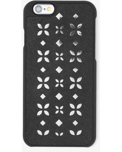 Michael Kors Funda de teléfono de piel perforada para iPhone 6/6s - Negro