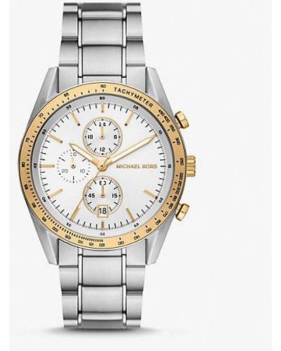 Michael Kors Oversized Accelerator Two-tone Watch - White
