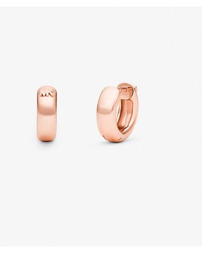 Michael Kors Precious Metal-plated Huggie Hoop Earrings - Pink