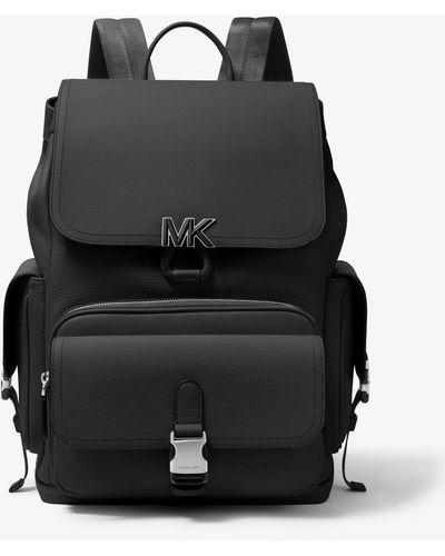 Michael Kors Hudson Leather Backpack - Black