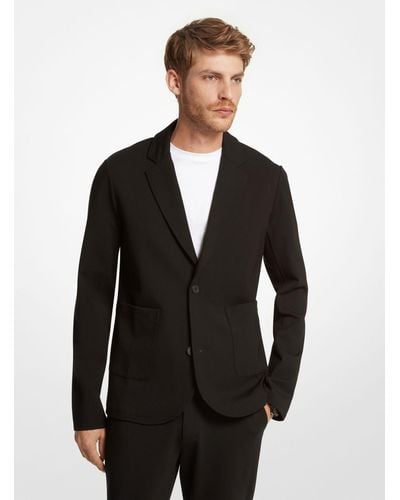 Michael Kors Stretch Ponte Blazer - Black