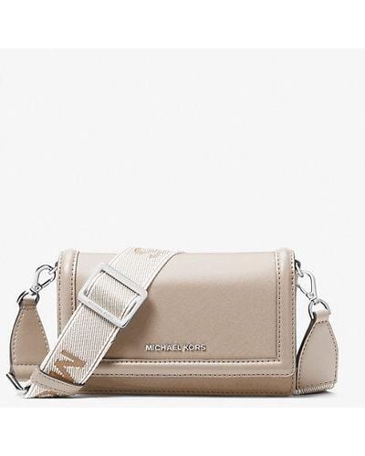 Michael Kors Jet Set Small Nylon Smartphone Crossbody Bag - Natural