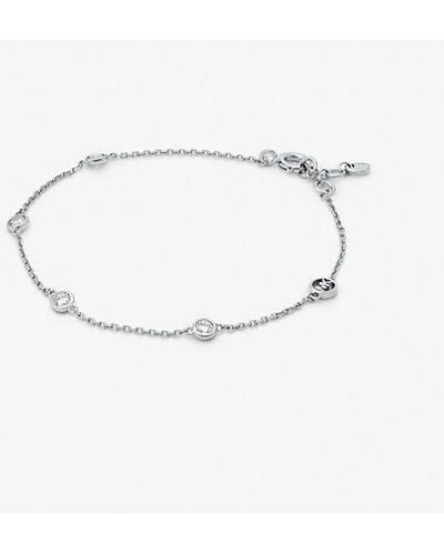 Michael Kors Precious Metal-plated Sterling Silver Cubic Zirconia Bracelet - Natural