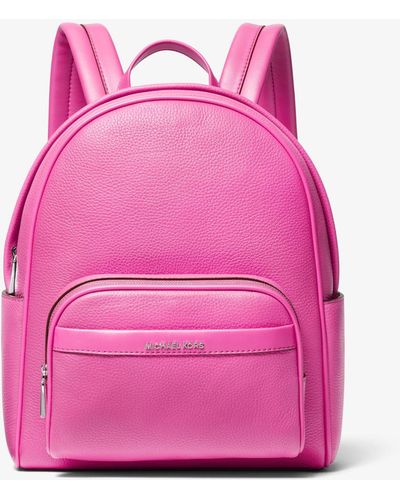 Michael Kors Bex Medium Pebbled Leather Backpack - Pink