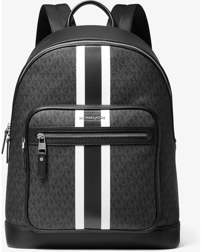 Michael Kors Hudson Logo Stripe Backpack - Black