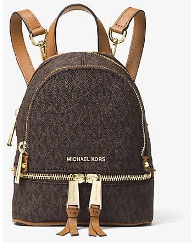 MICHAEL Michael Kors Michael Rhea Logo Backpack - Brown