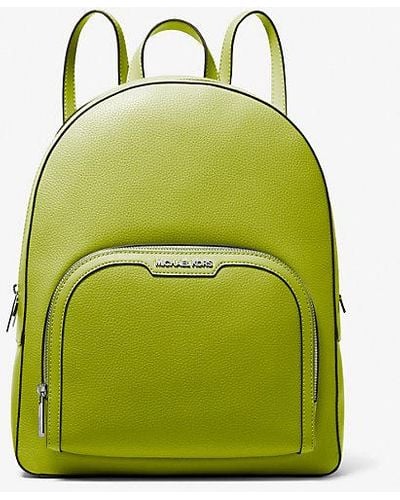 Michael Kors Jaycee Large Pebbled Leather Backpack - Green