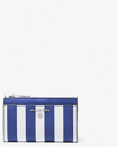 Michael Kors Jet Set Charm Striped Card Case - Blue